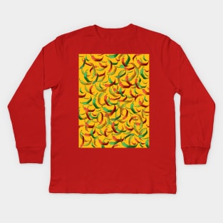 RED And Green Hot Peppers Kids Long Sleeve T-Shirt